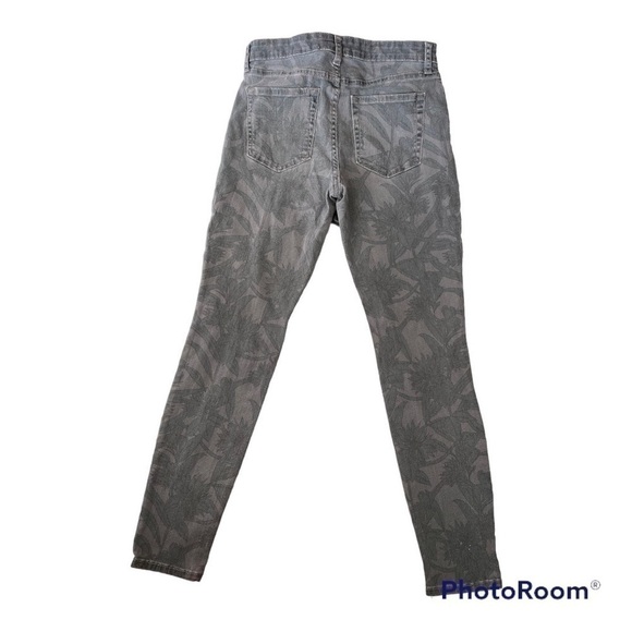 GAP 2014 LEGGING JEANS FLORAL PALM PRINT GRAY MID RISE SIZE 4/27 REGULAR - Picture 5 of 6